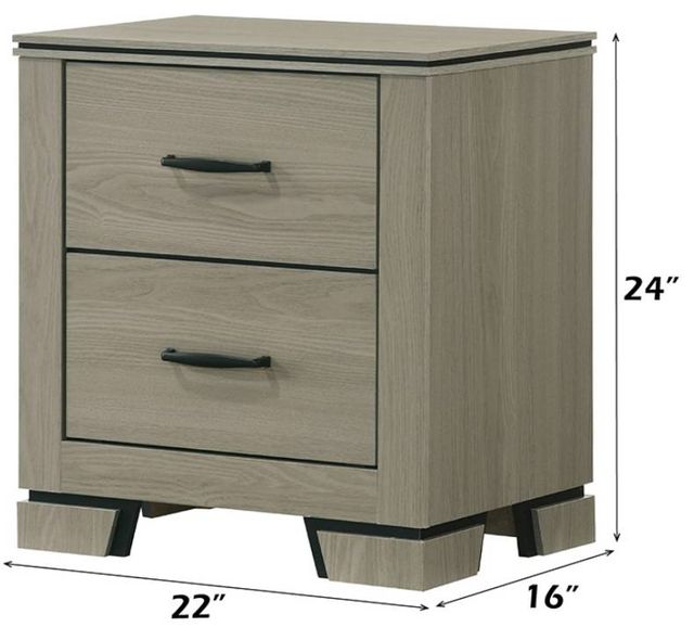 ACME Furniture Joanna Weathered Gray Nightstand-2