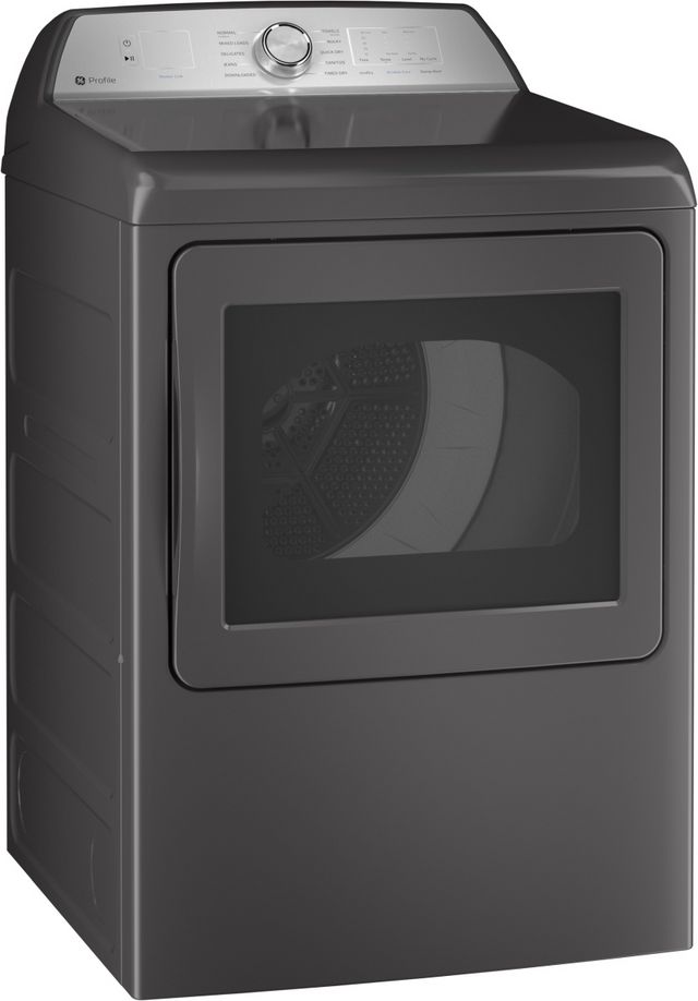 GE Profile™ 7.4 Cu. Ft. Diamond Gray Front Load Natural Gas Dryer -1