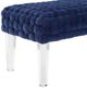 TOV Furniture Sal Woven Navy Velvet Bench-3
