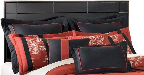 Signature Design by Ashley® Shay 3-Piece Almost Black Queen/Full Panel Headboard Bed Set-1
