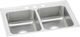 Elkay Lustertone® Classic Lustrous Satin 33" x 21-1/4" x 7-7/8" 3-Hole Equal Double Bowl Drop-In Sink-0