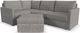Flex by Flexsteel® 4-Piece Pebble 4-Seat Sectional with Storage Ottoman-0