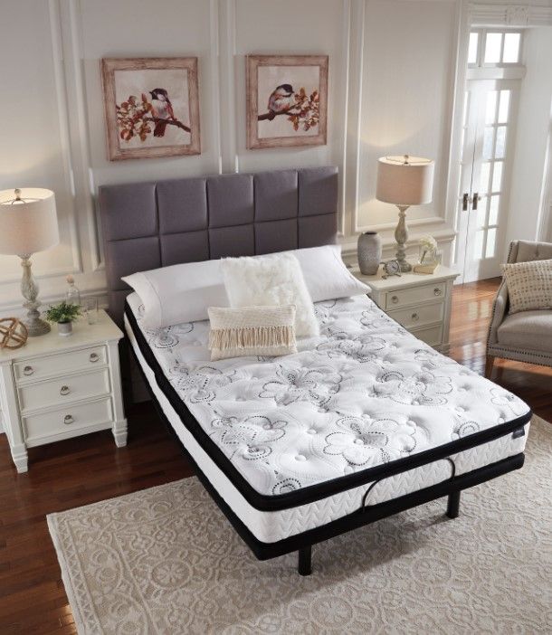 Sierra Sleep® by Ashley® Chime 2-Piece 12'' Hybrid and Adjustable Base King Mattress Set-4