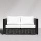 Enclover Chestnut Lux Black/White Loveseat-1