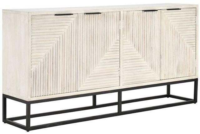 Classic Home Flint 72" White Wash Sideboard