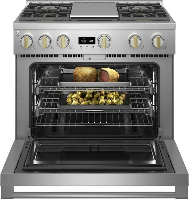 Monogram® Statement Collection 36" Stainless Steel Pro Style Natural Gas Range-4