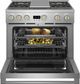 Monogram® Statement Collection 36" Stainless Steel Pro Style Natural Gas Range with 4 Burners and Griddle-3