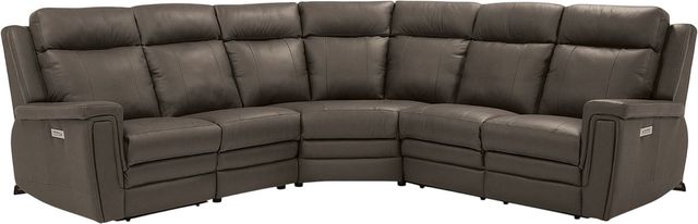 Palliser® Furniture Customizable Asher 6-Piece Power Reclining Curved Sectional with Storage Console-0