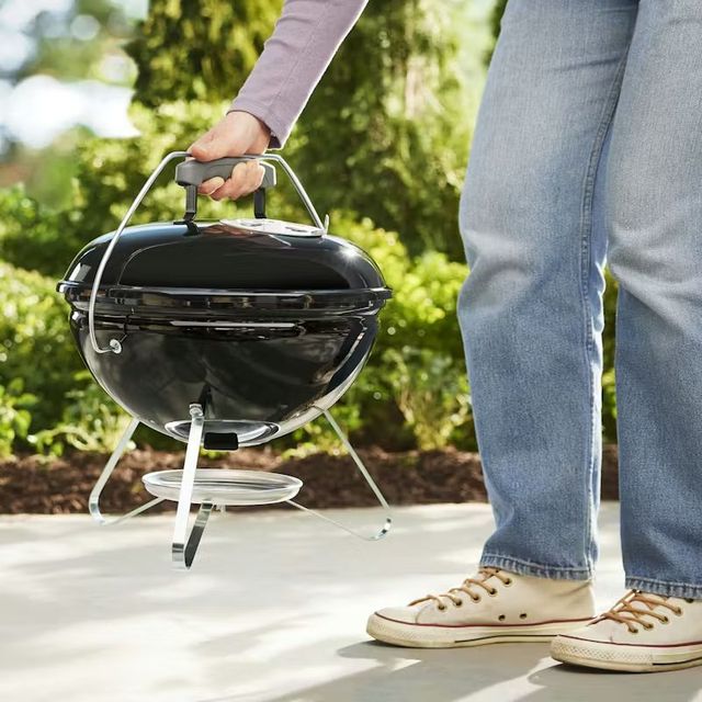 Weber® Smokey Joe® 14" Black Portable Charcoal Grill-4