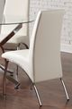 Coaster® Beckham 5-Piece White/Chrome Dining Table Set-2