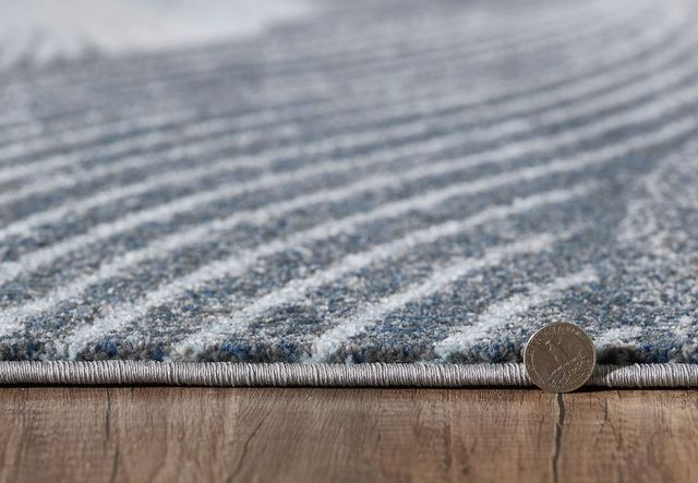 KAS Rugs Illusions Blue/Gray Breeze 5'x8' Area Rug-2