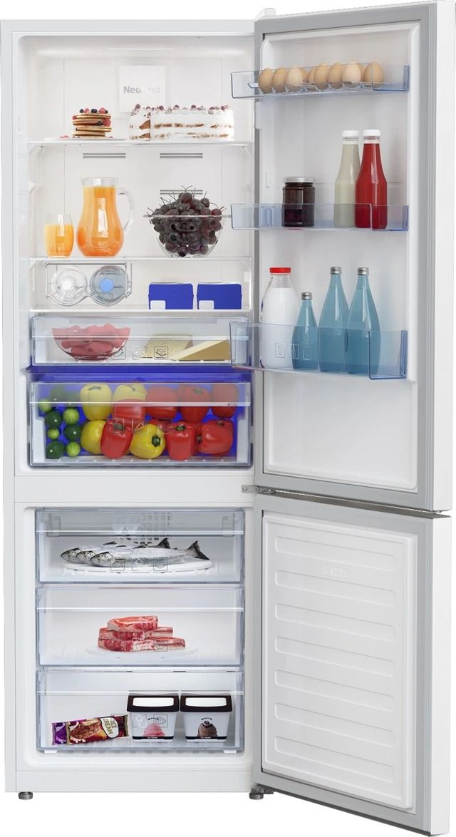 Beko 24" 11.4 Cu. Ft. White Counter Depth Bottom Freezer Refrigerator-2