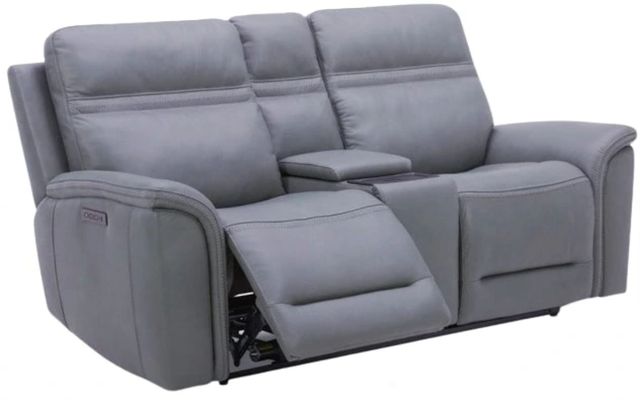 Liberty Furniture Cooper Blue Gray Power Reclining Loveseat with Console-1