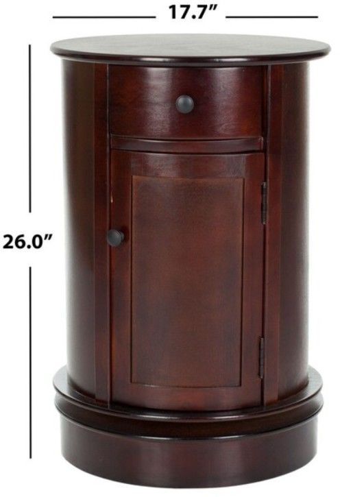 Safavieh Tabitha Dark Cherry Swivel Accent Table-2