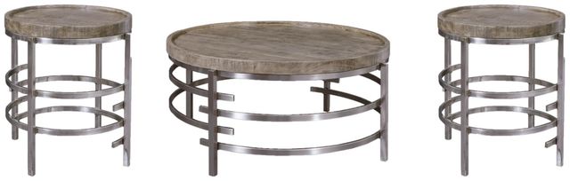 Signature Design by Ashley® Zinelli 3-Piece Gray Round Living Room Table Set-0