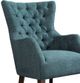 Olliix by Madison Park Teal Hannah Button Tufted Wing Chair-2