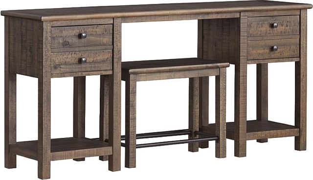 Magnussen Home® Smithton 2-Piece Homestead Brown Sofa Table and Stool Set-0
