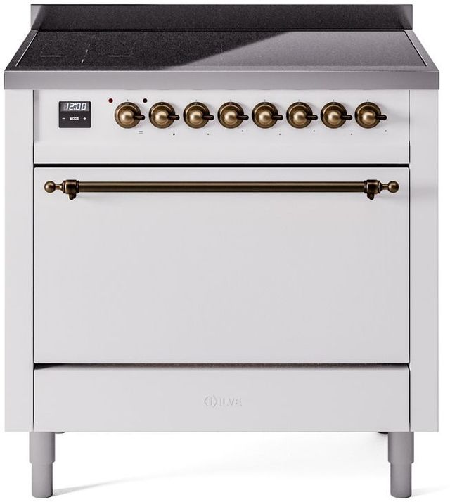 Ilve® Nostalgie II Series 36" White Pro Style Induction Range-0
