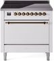 Ilve® Nostalgie II Series 36" White Pro Style Induction Range-0