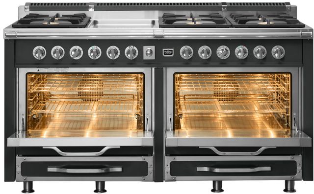 Viking® Tuscany 66” Antique Bronze Pro Style Dual Fuel Range with Griddle-1
