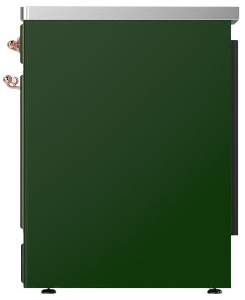 Ilve® Majestic III 30" Emerald Green Pro Style Induction Range with Solid Door and Copper Trim-2