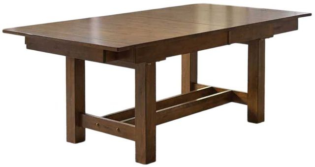 A-America® Mariposa Rustic Whiskey Trestle Dining Table-0