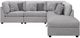 Coaster® Cambria 5-Piece Gray Modular Sectional with Ottoman-2