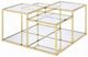 ACME Furniture Uchenna Glass Top Coffee Table with Gold Base-0
