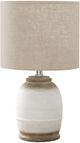 Monarch Specialties Inc. Brown/Cream Round Resin Table Lamp-0
