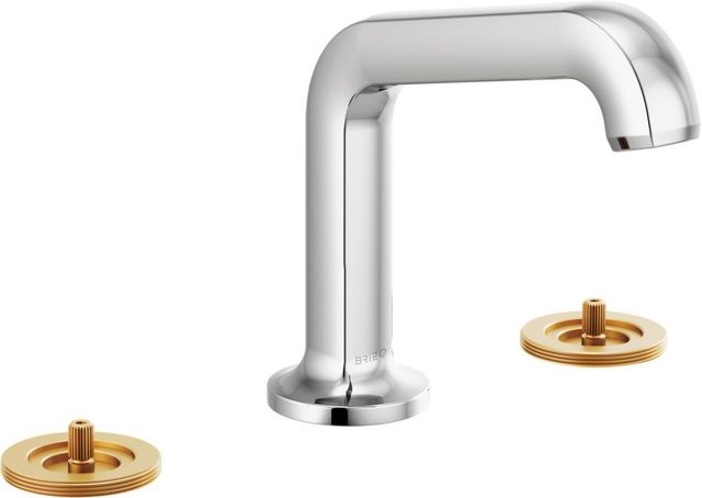 Brizo Kintsu® Polished Chrome Widespread Lavatory Faucet with Angled Spout -0
