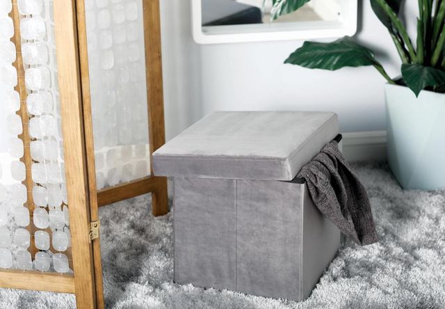 Deco Marche Gray Storage Stool-3