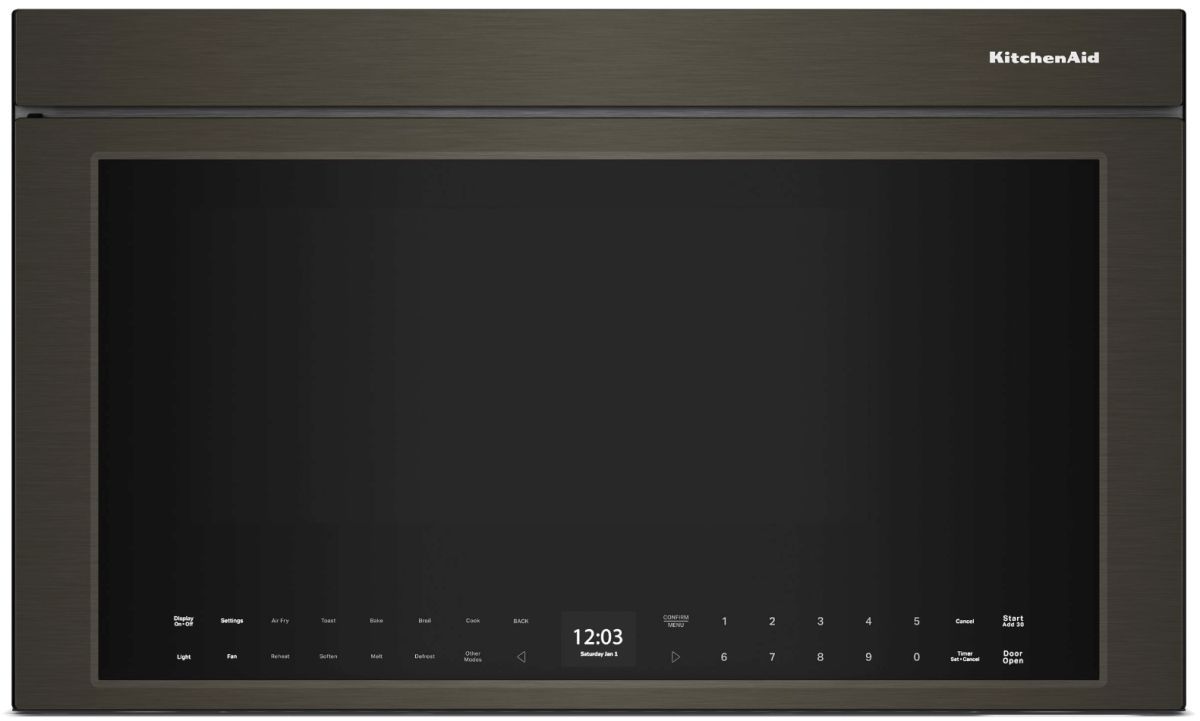 KitchenAid® 1.1 Cu. Ft. Black Stainless Over The Range Microwave