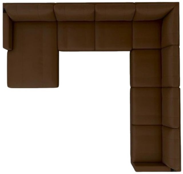 Best® Home Furnishings Customizable Trafton 5-Piece 124" Leather Left-Arm Facing Sectional and Chaise with Riverloom Legs-2