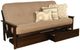 Kodiak Furniture Monterey Linen Stone/Espresso Full Storage Futon with Mattress-0