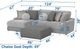 Jackson Furniture Canyon 3-Piece Gray/Platinum/Zinc Left-Arm Facing Sectional and Ottoman-2
