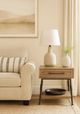 Bernards Tarrington Cashew Accent End Table with Black Legs-1