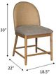 Nest Home Collections Gracie Anew Gray/Natural/Rattan Dining Chair-2