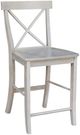 John Thomas Furniture® Dining Essentials Taupe Gray X-Back Counter Stool-0