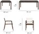 Flexsteel® Nova 7-Piece Brown/Natural Acacia Wood/Canvas Outdoor Dining Table Set-2