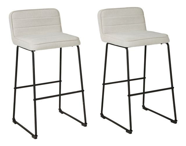 Signature Design by Ashley® Nerison Linen/Black Bar Stool-1