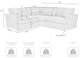 Armen Living Ciara 3-Piece Slate Gray L-Shape Sectional Sofa-2