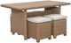 John Thomas Furniture® Parks Biscayne 5-Piece Beige Aluminum/Wicker Outdoor Dining Table Set-0