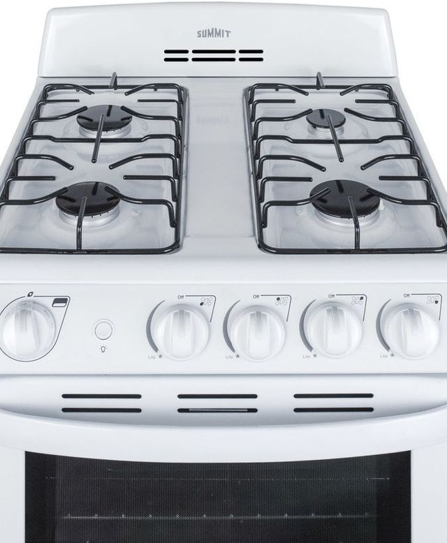 Summit® 24" White Freestanding Gas Range-2