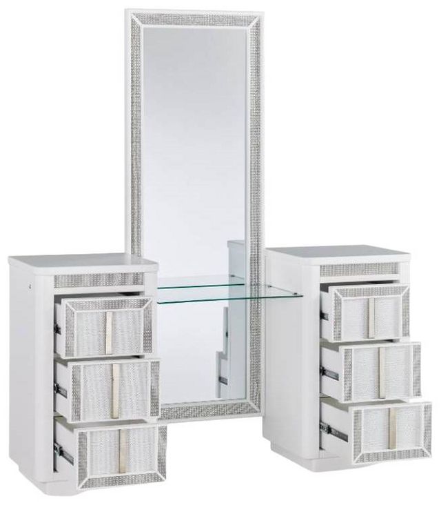 Signature Design by Ashley® Chalanna 2-Piece White Vanity Set-2
