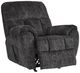 Signature Design by Ashley® Rampant Gunmetal Manual Rocker Recliner-2