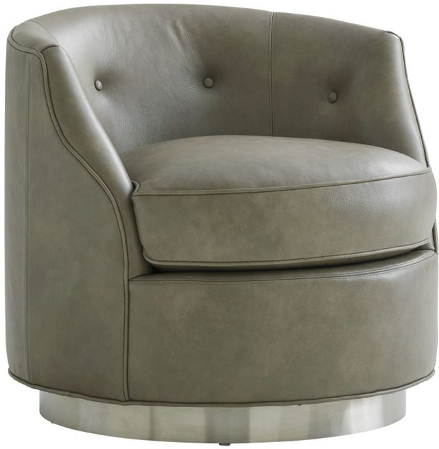 Lexington Home Customizable Avondale Piper Leather Swivel Chair-0