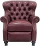 BarcaLounger® Presidential Shoreham Wine Leather Manual Recliner-2