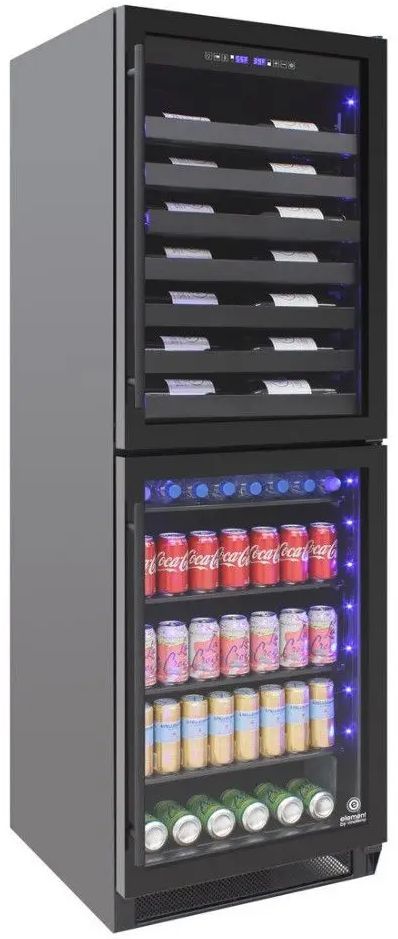 Vinotemp Butler Series 24" Black Dual-Zone Wine and Beverage Cooler-2