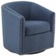 Olliix by Madison Park Tyler Blue Swivel Chair-0