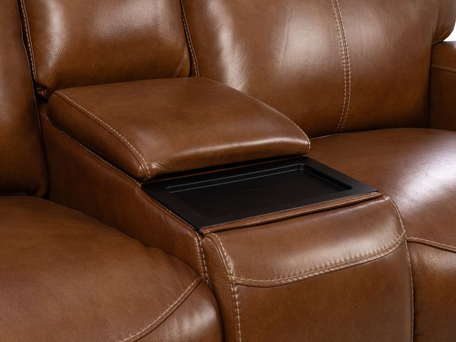 Honey Triple Power Console Loveseat-2
